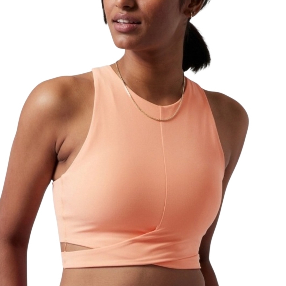 Athleta | Women’s Orange Melon Conscious Cutouts Sports Bra (Size XL)